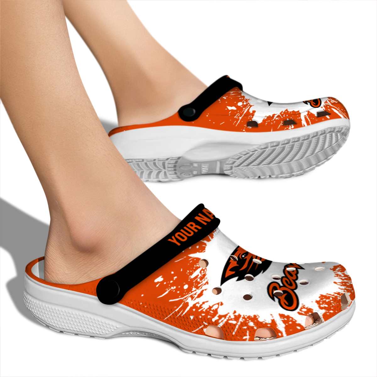 Merchidea Oregon State Beavers NCAA Sport Crocs Crocband Clogs Shoes Comfortable For Men Women and Kids