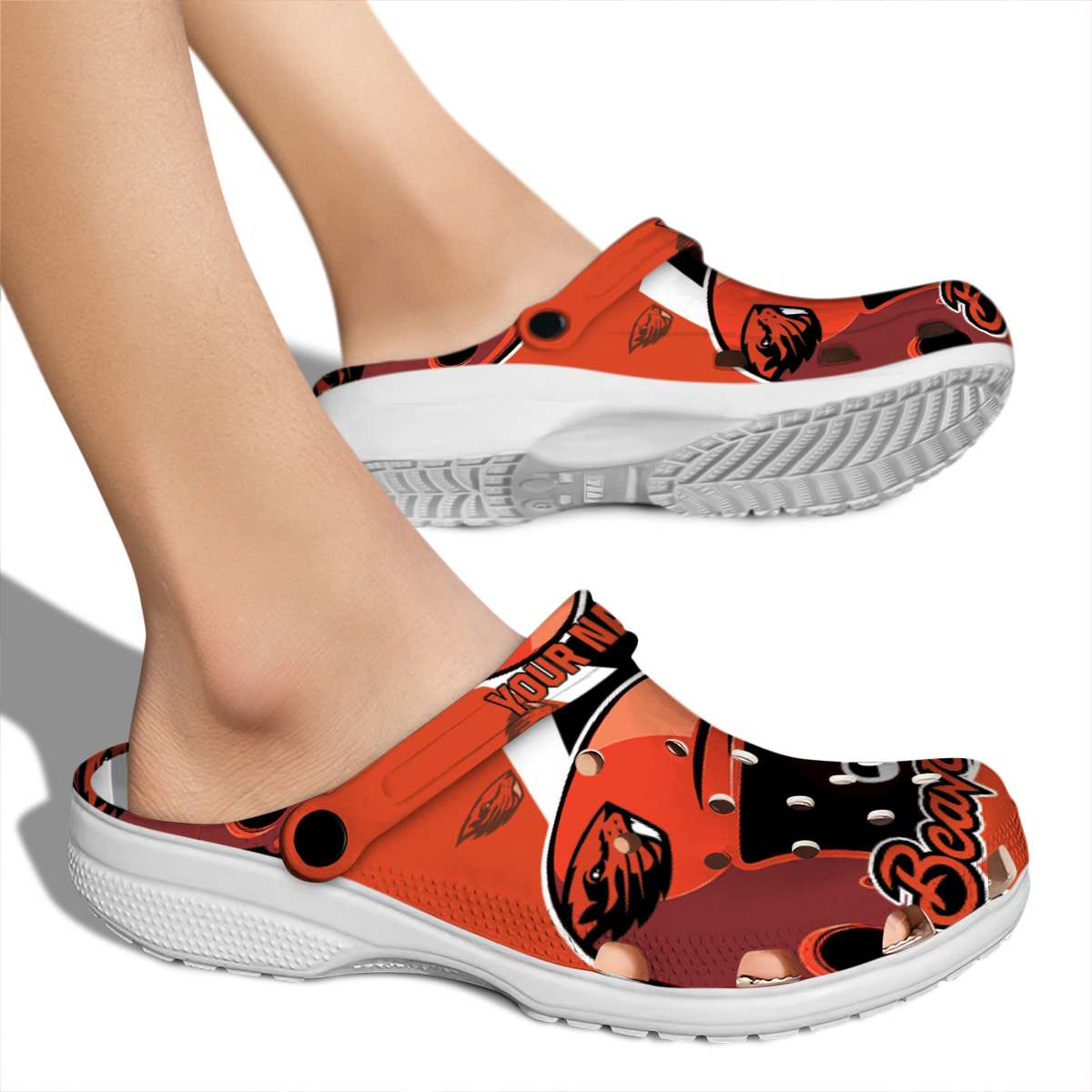 Merchidea Oregon State Beavers NCAA Sport Crocs Crocband Clogs Shoes Comfortable For Men Women and Kids