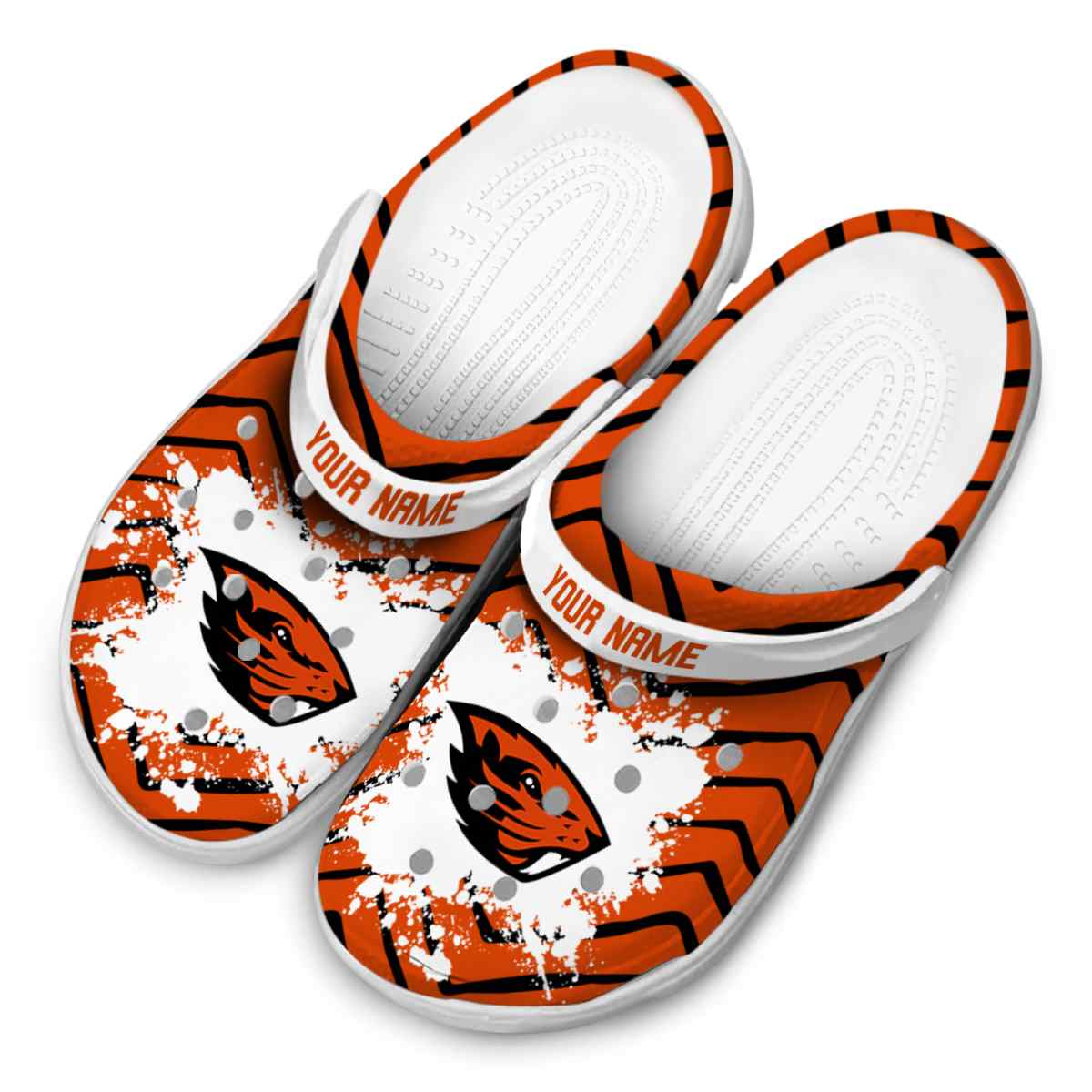 Merchidea Oregon State Beavers NCAA Sport Crocs Crocband Clogs Shoes Comfortable For Men Women and Kids