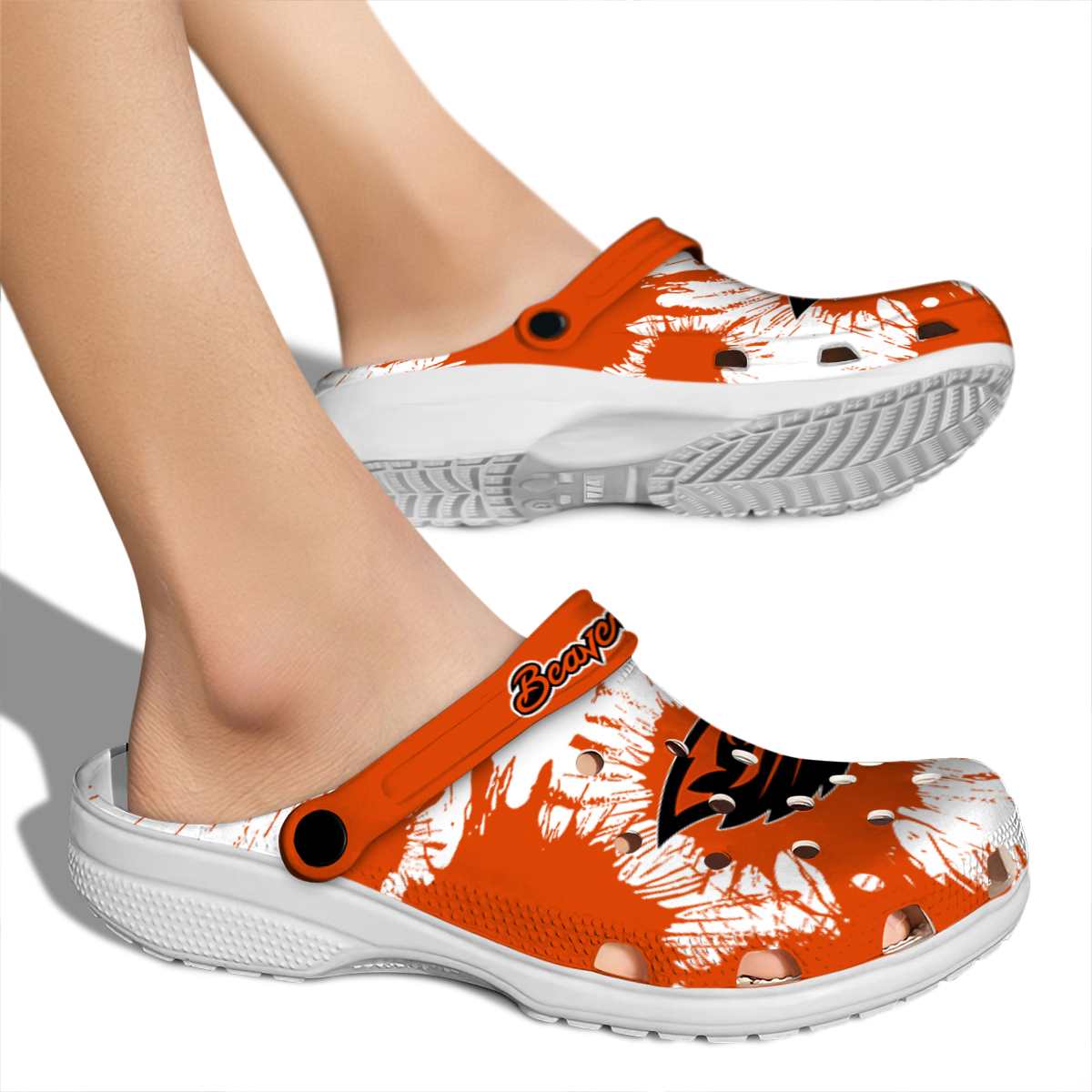 Merchidea Oregon State Beavers NCAA Sport Crocs Crocband Clogs Shoes Comfortable For Men Women and Kids