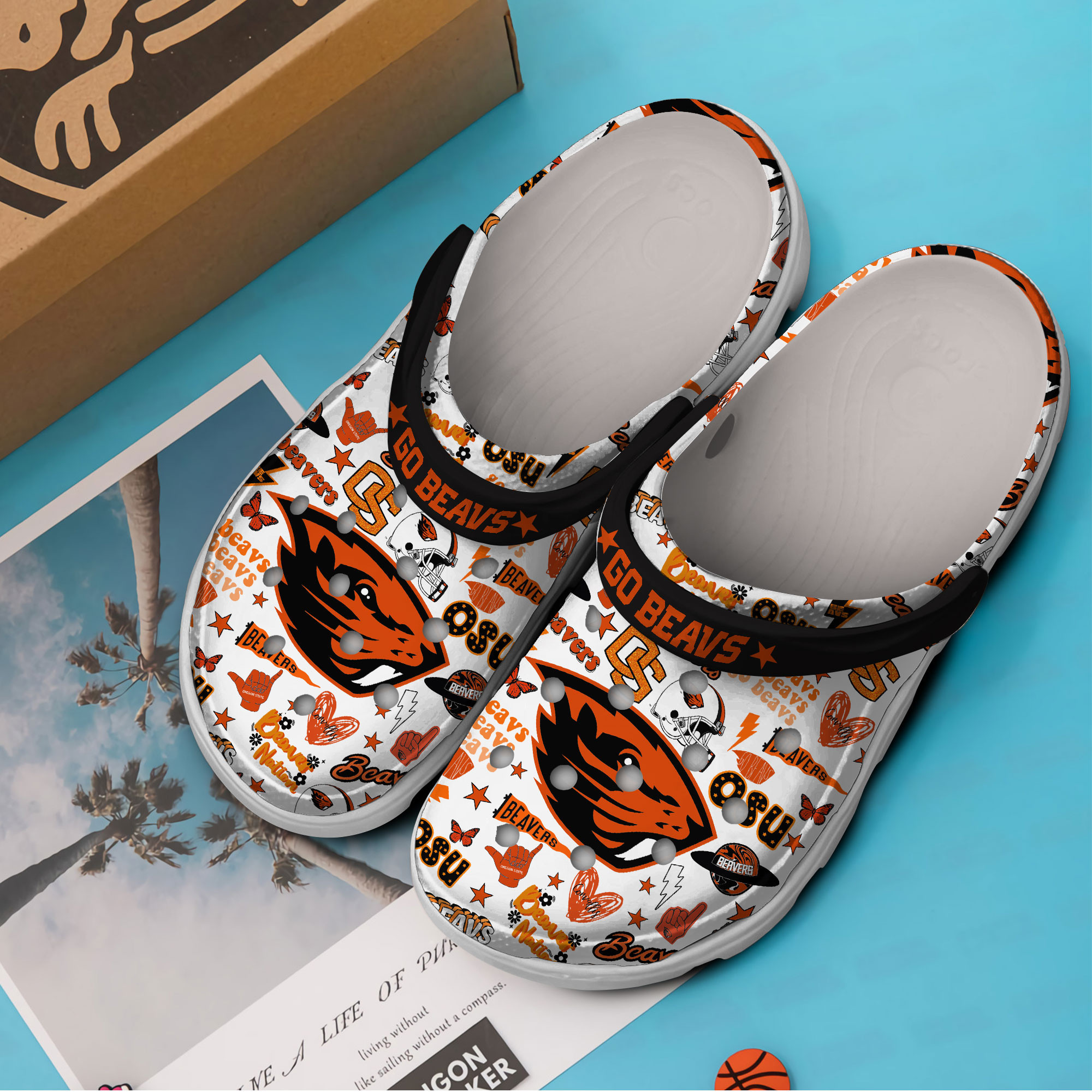 Merchidea Oregon State Beavers NCAA Sport Crocs Crocband Clogs Shoes Comfortable For Men Women and Kids