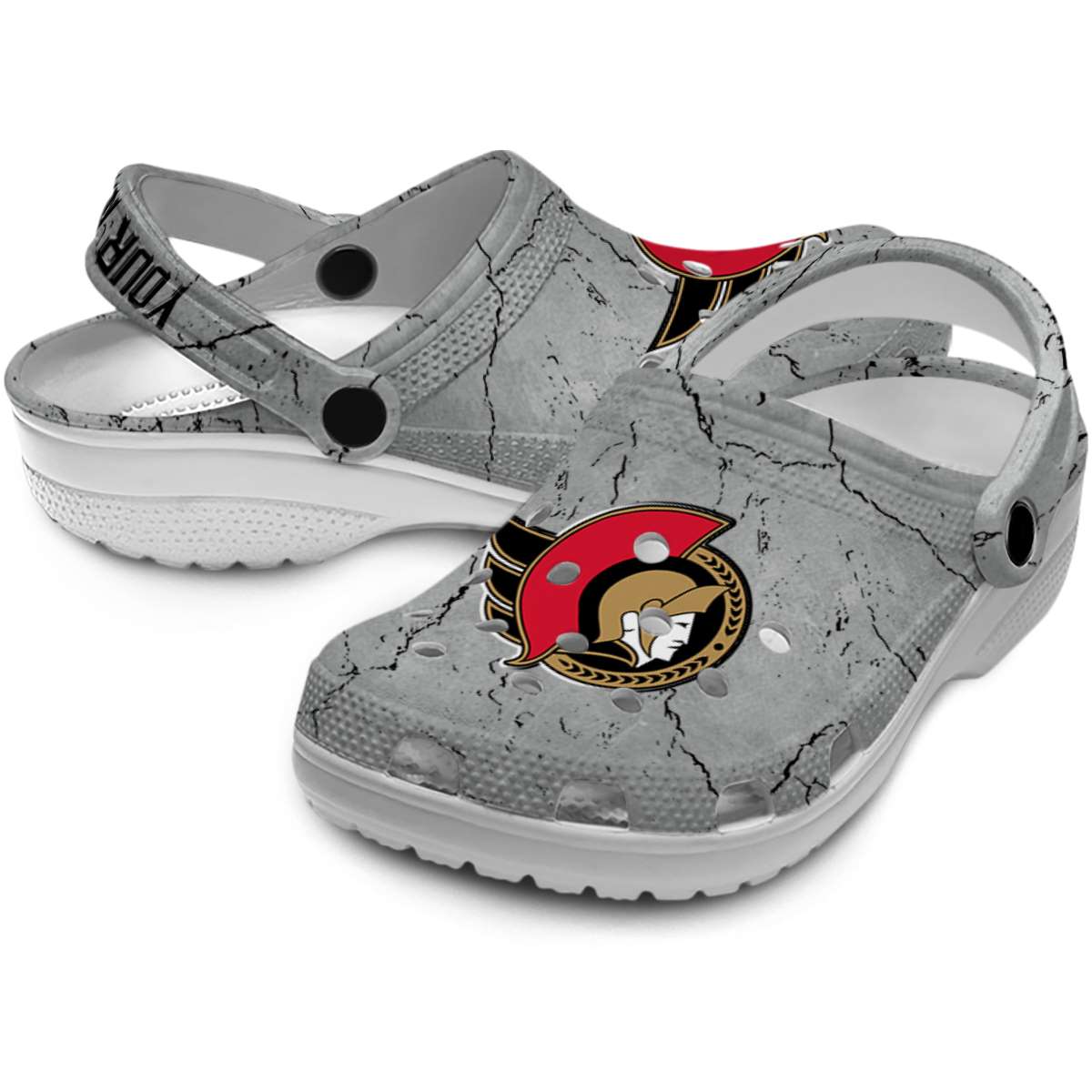 Merchidea Ottawa Senators NHL Sport Crocs Crocband Clogs Shoes Comfortable For Men Women and Kids