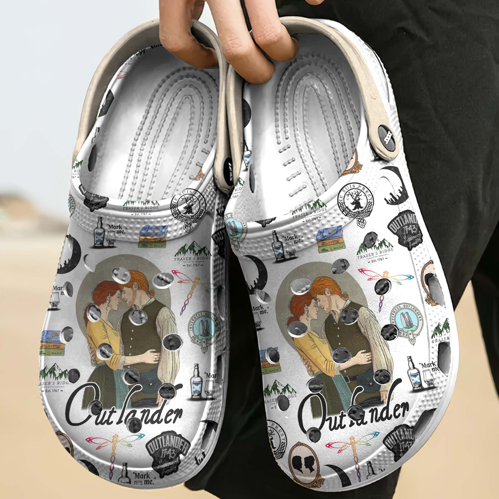 Merchidea Outlander TV Series Crocs Crocband Clogs Shoes Comfortable For Men Women and Kids