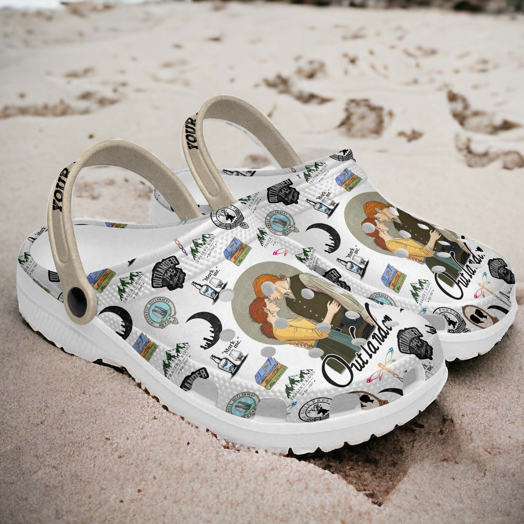 Merchidea Outlander TV Series Crocs Crocband Clogs Shoes Comfortable For Men Women and Kids