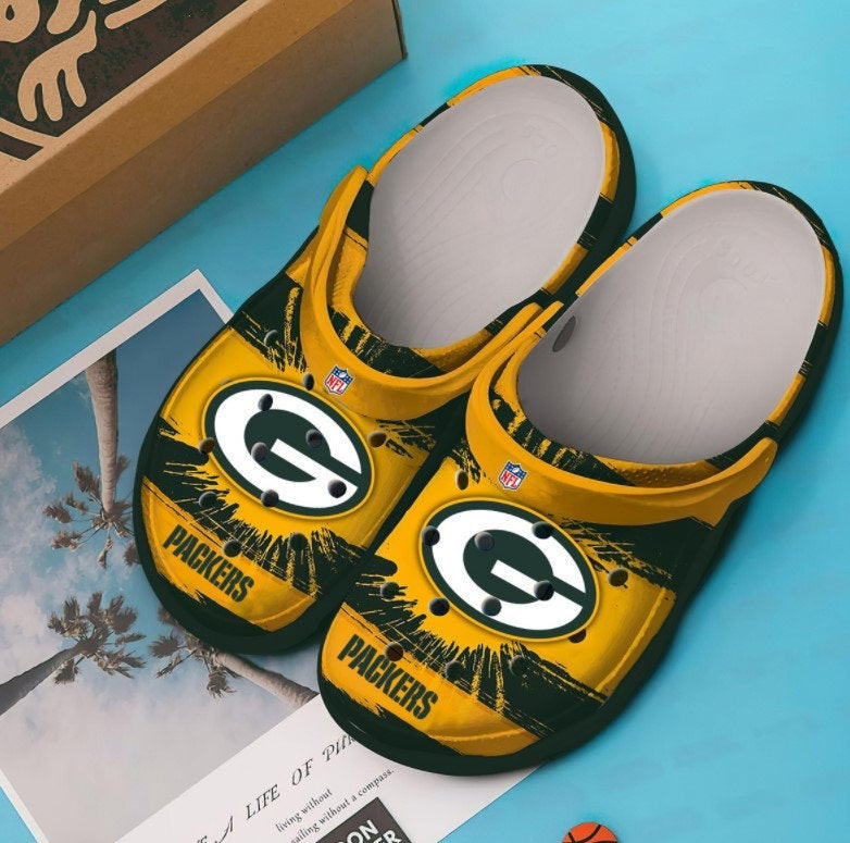 Merchidea Packers Crocband Clog Shoes Custom Name