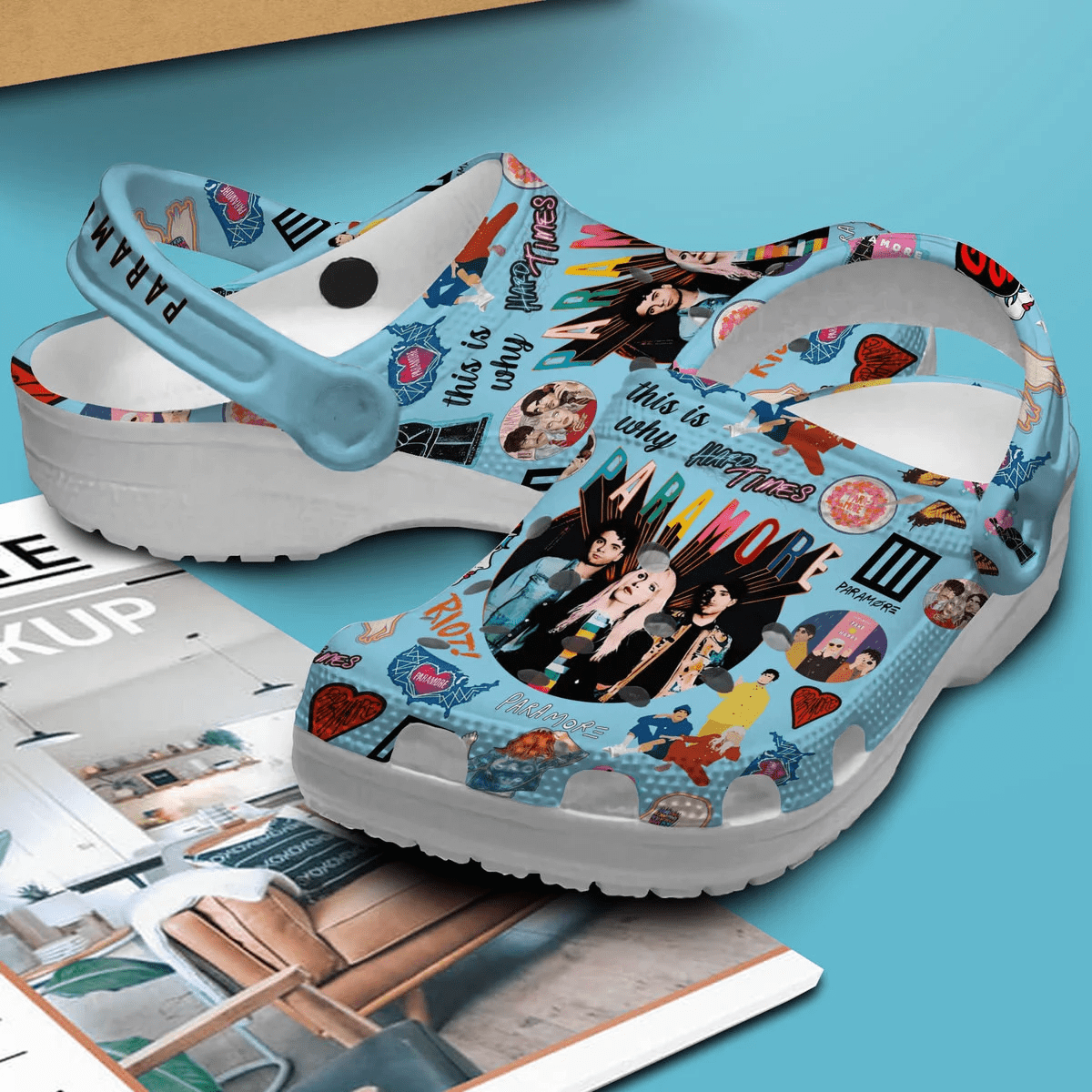 Merchidea Paramore Music Band Crocs Crocband Clogs Shoes Comfortable For Men Women and Kids