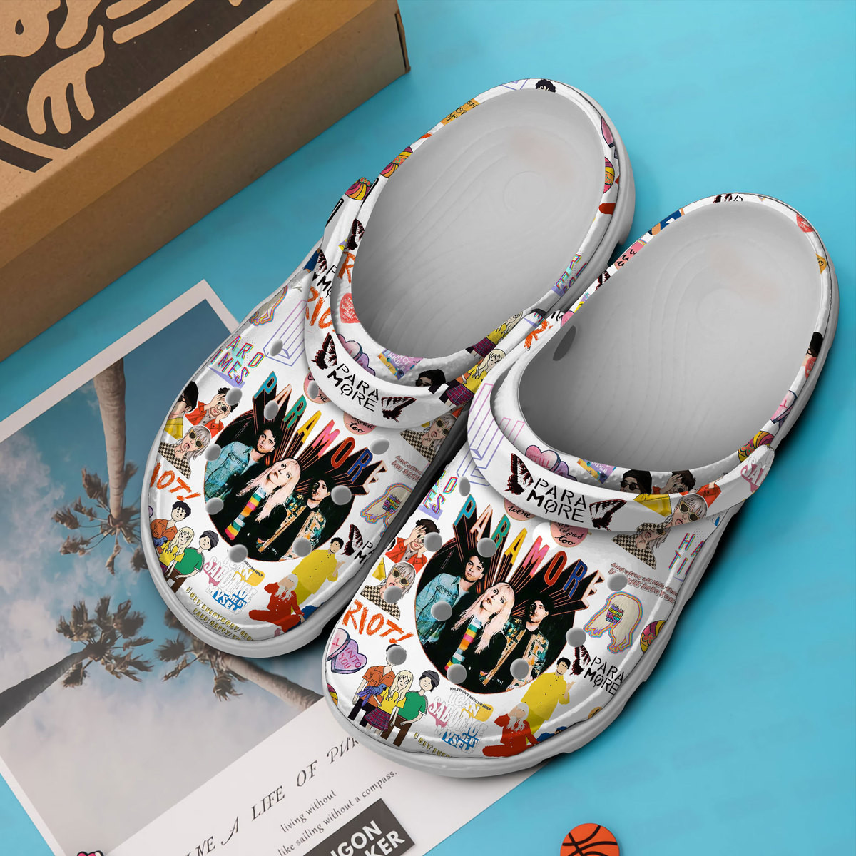 Merchidea Paramore Music Crocs Crocband Clogs Shoes Comfortable For Men Women and Kids