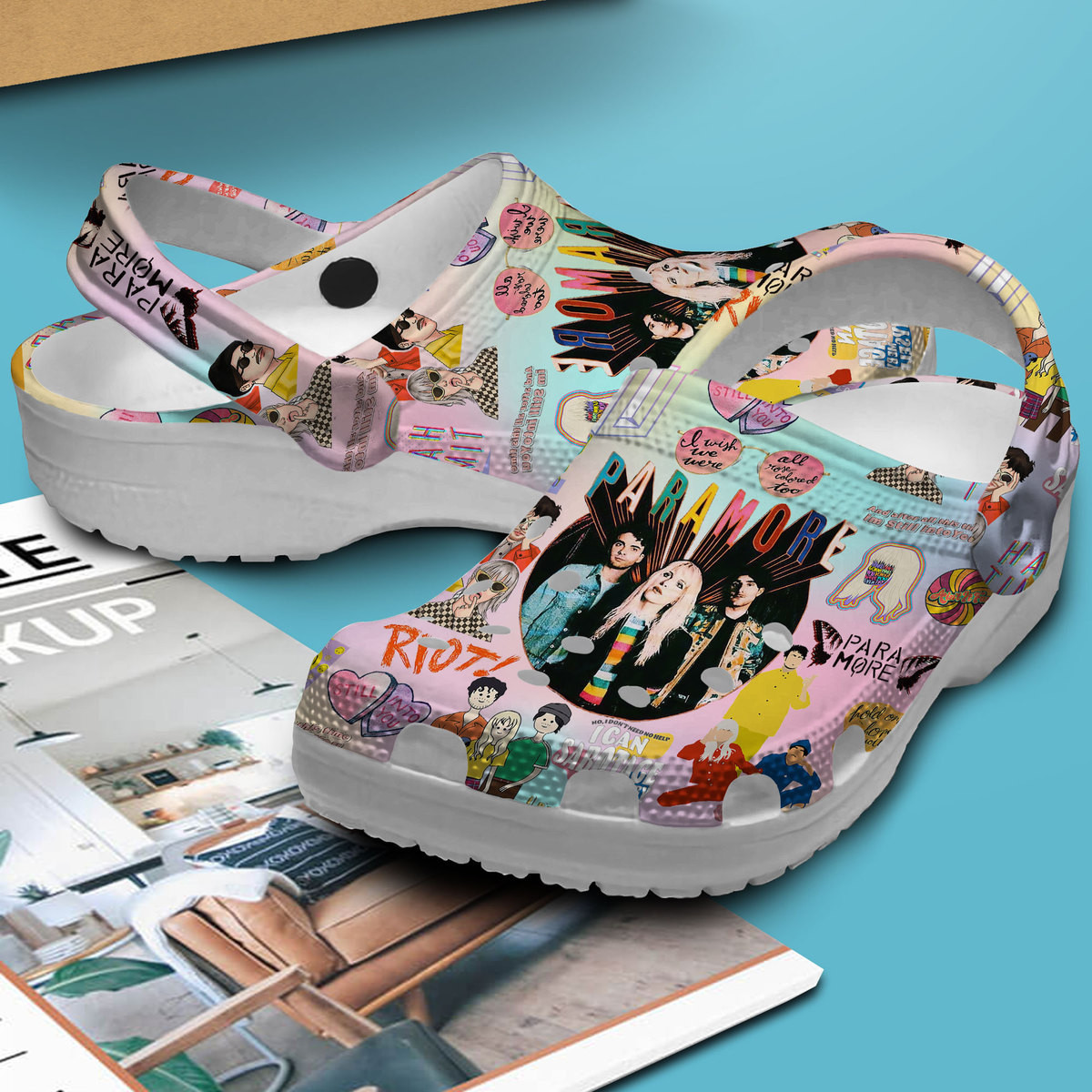 Merchidea Paramore Music Crocs Crocband Clogs Shoes Comfortable For Men Women and Kids