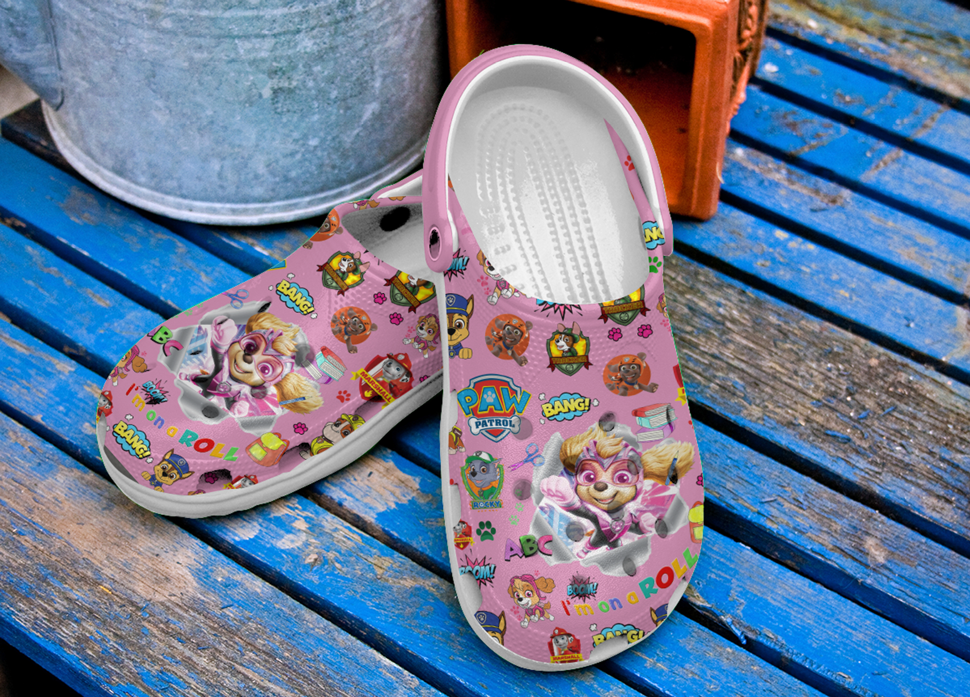 Merchidea PAW Patrol Cartoon Crocs Crocband Clogs Shoes Comfortable For Men Women and Kids