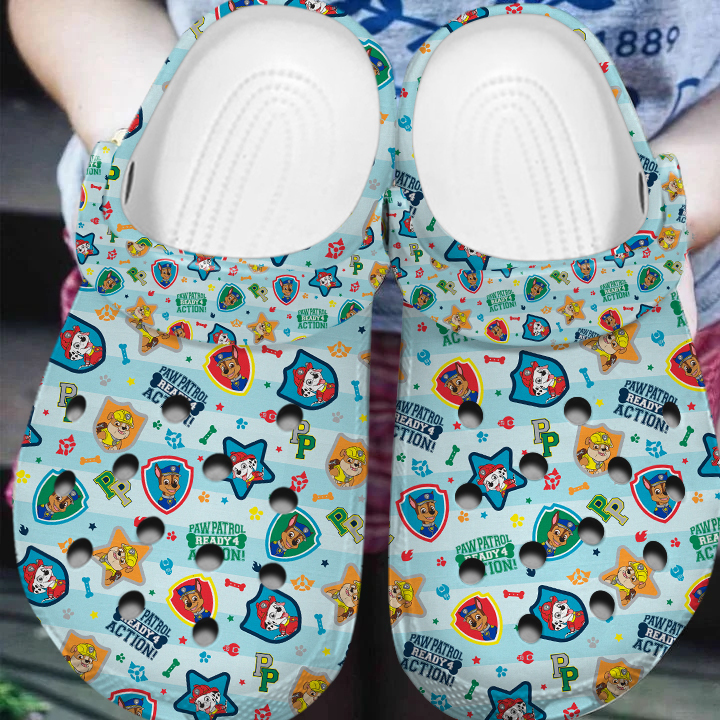 Merchidea Paw Patrol Movie Crocs Crocband Clogs Shoes Comfortable For Men Women and Kids