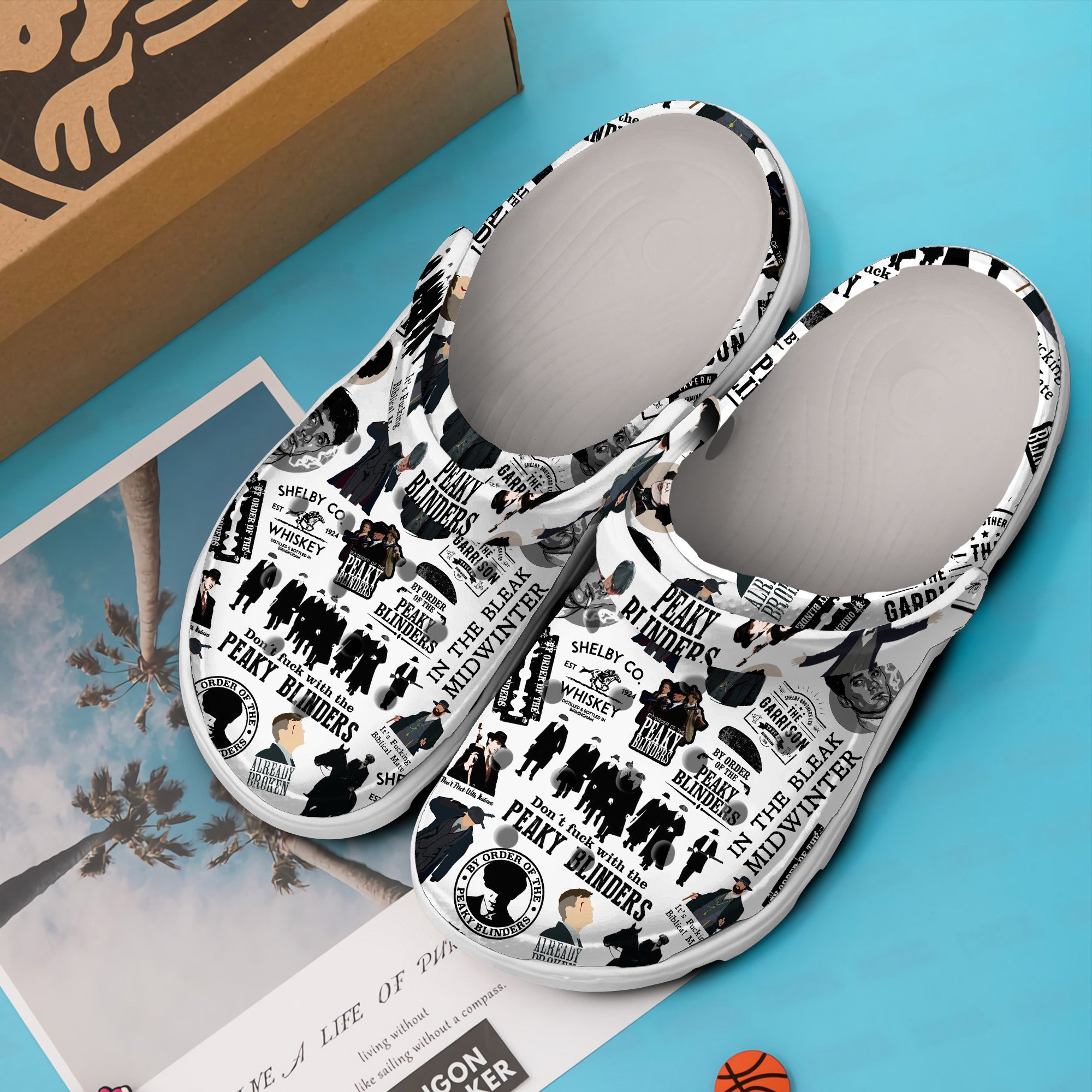 Merchidea Peaky Blinders TV Series Crocs Crocband Clogs Shoes Comfortable For Men Women and Kids