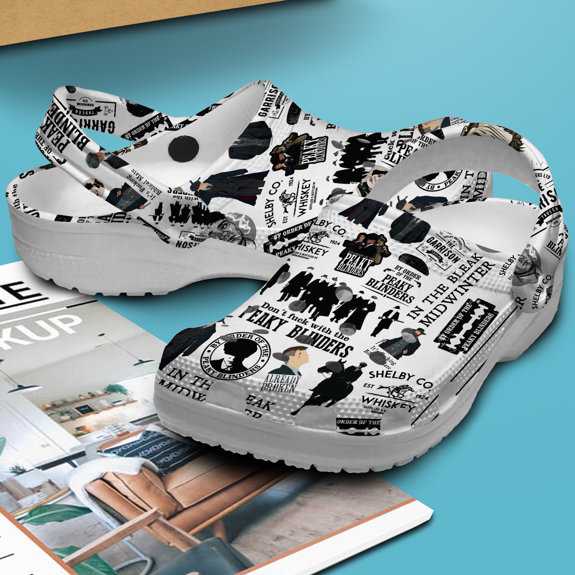 Merchidea Peaky Blinders TV Series Crocs Crocband Clogs Shoes Comfortable For Men Women and Kids