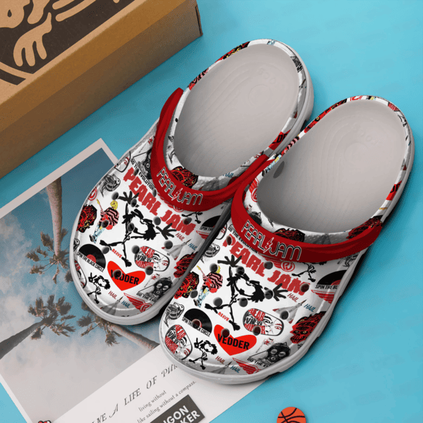 Merchidea Pearl Jam Music Crocs Crocband Clogs Shoes Comfortable For Men Women and Kids