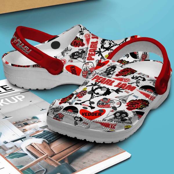 Merchidea Pearl Jam Music Crocs Crocband Clogs Shoes Comfortable For Men Women and Kids
