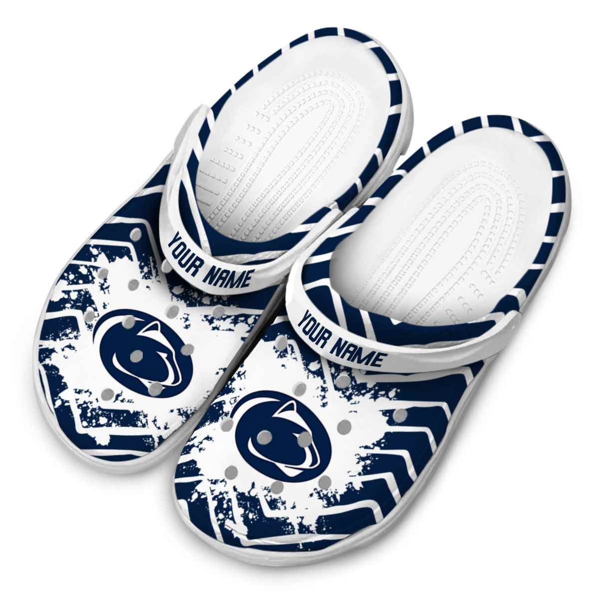 Merchidea Penn State Nittany Lions NCAA Sport Crocs Crocband Clogs Shoes Comfortable For Men Women and Kids
