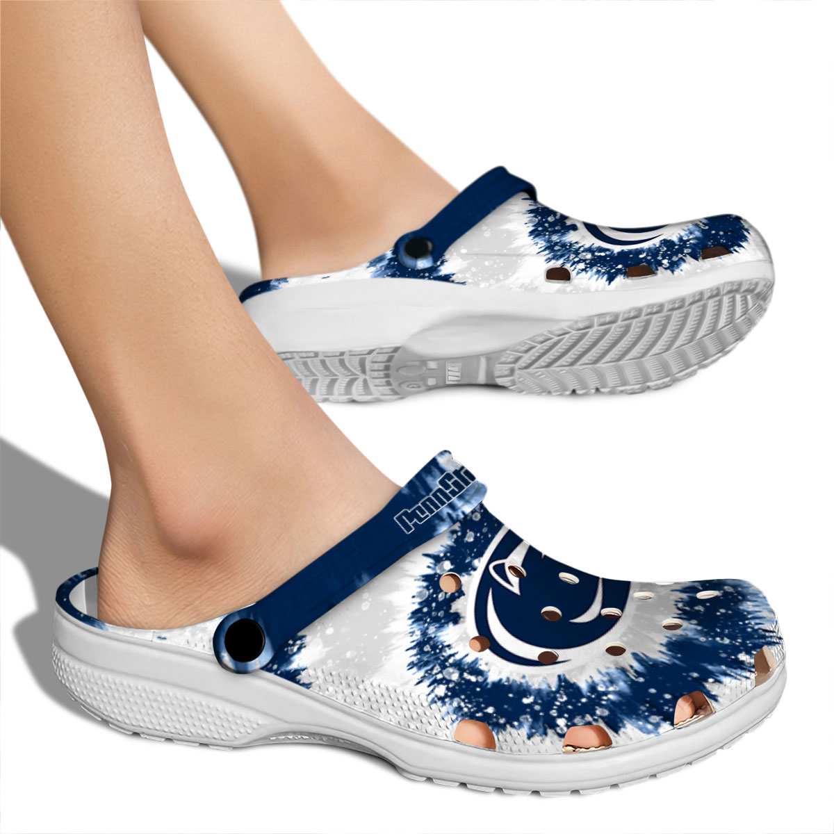 Merchidea Penn State Nittany Lions NCAA Sport Crocs Crocband Clogs Shoes Comfortable For Men Women and Kids