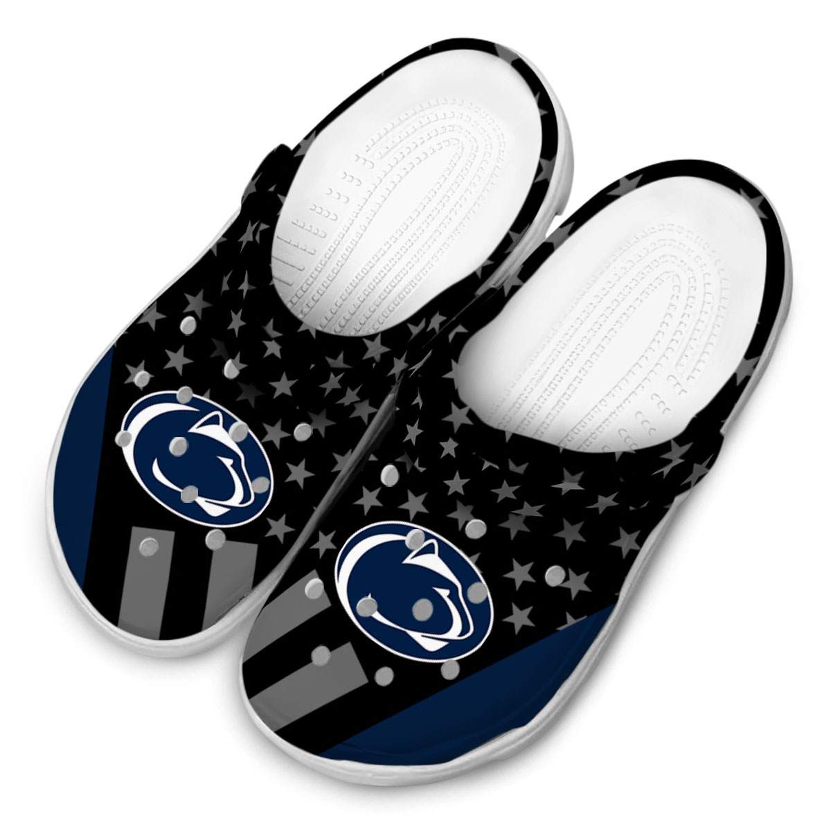 Merchidea Penn State Nittany Lions NCAA Sport Crocs Crocband Clogs Shoes Comfortable For Men Women and Kids