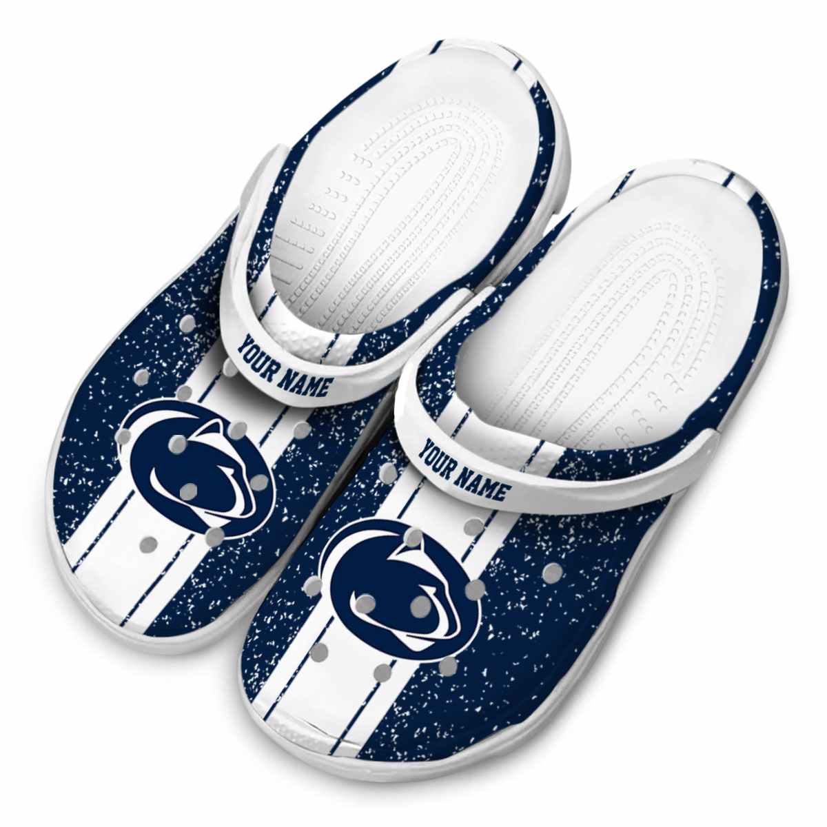 Merchidea Penn State Nittany Lions NCAA Sport Crocs Crocband Clogs Shoes Comfortable For Men Women and Kids