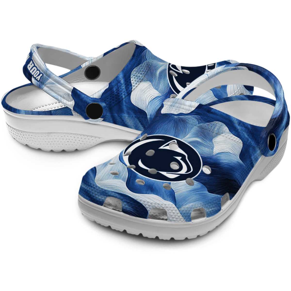 Merchidea Penn State Nittany Lions NCAA Sport Crocs Crocband Clogs Shoes Comfortable For Men Women and Kids