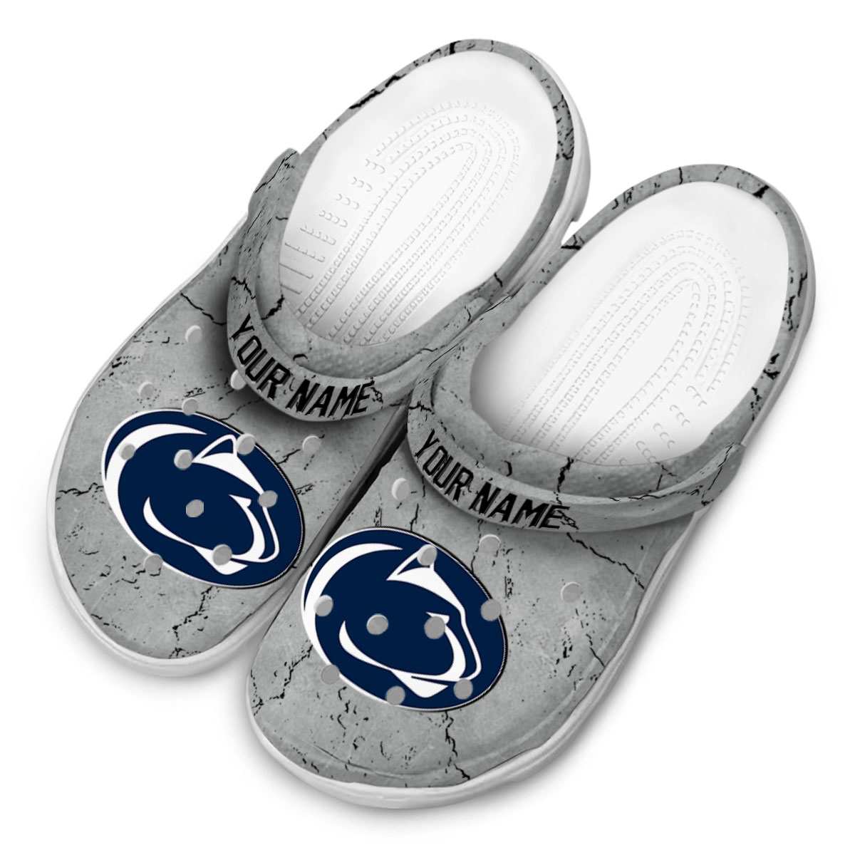 Merchidea Penn State Nittany Lions NCAA Sport Crocs Crocband Clogs Shoes Comfortable For Men Women and Kids