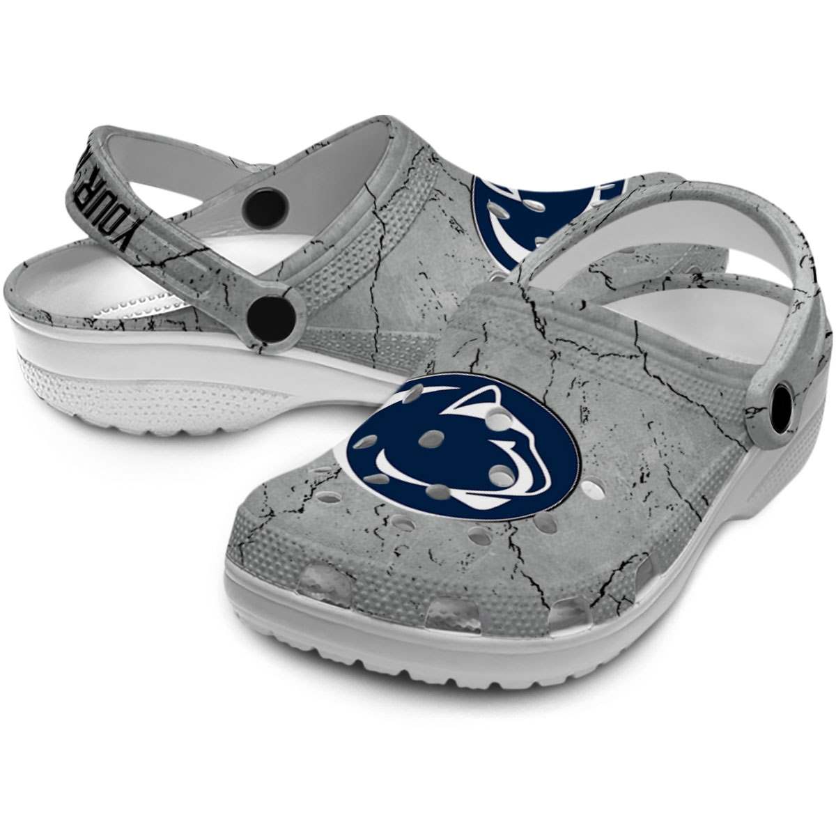 Merchidea Penn State Nittany Lions NCAA Sport Crocs Crocband Clogs Shoes Comfortable For Men Women and Kids
