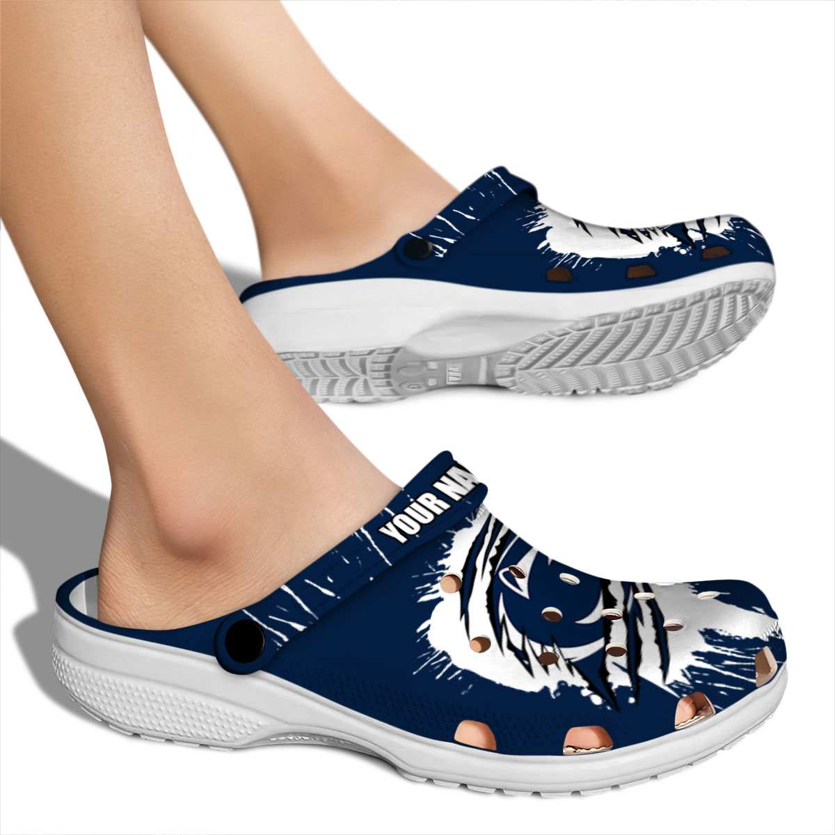 Merchidea Penn State Nittany Lions NCAA Sport Crocs Crocband Clogs Shoes Comfortable For Men Women and Kids