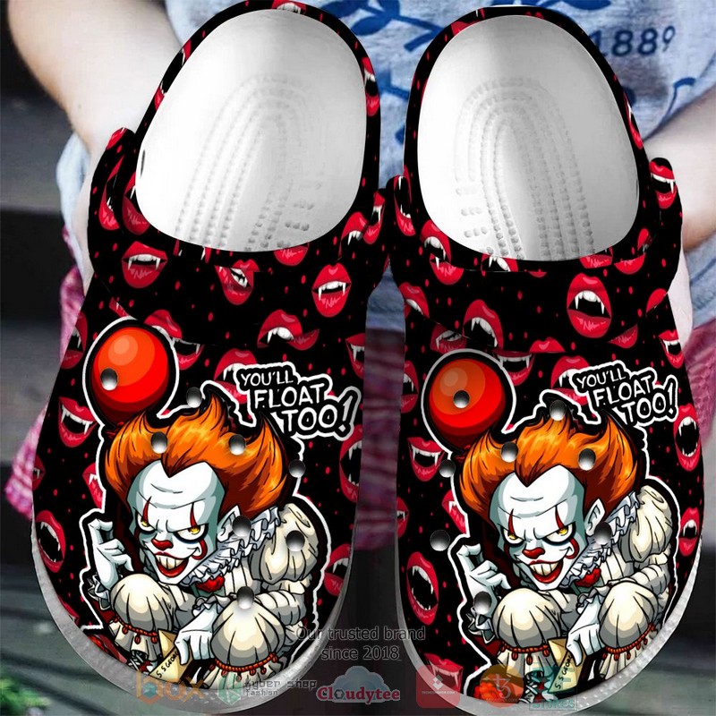 Merchidea Pennywise Horror Movie Crocs Crocband Clogs Shoes Comfortable For Men Women and Kids