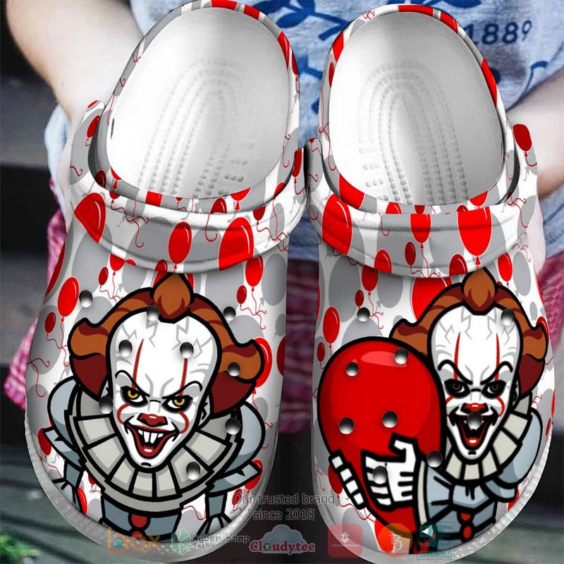 Merchidea Pennywise Horror Movie Crocs Crocband Clogs Shoes Comfortable For Men Women and Kids