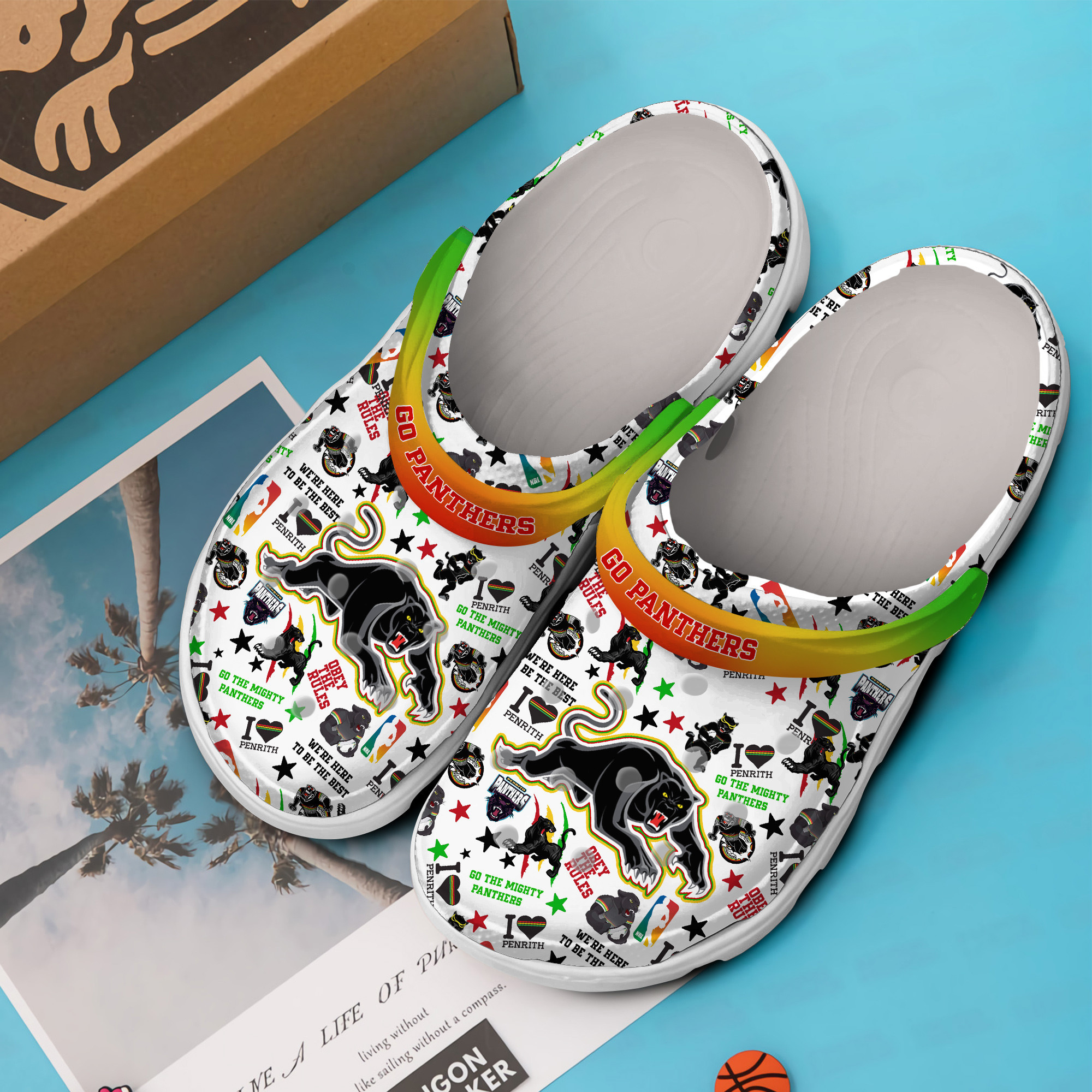 Merchidea Penrith Panthers NRL Sport Crocs Crocband Clogs Shoes Comfortable For Men Women and Kids