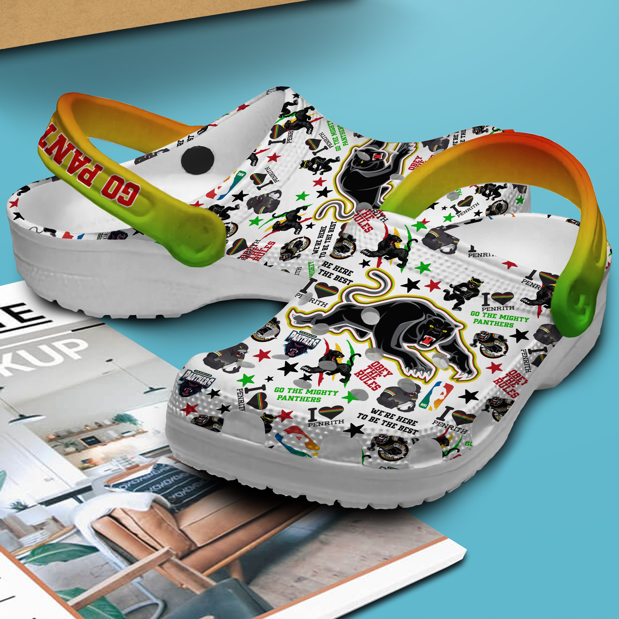 Merchidea Penrith Panthers NRL Sport Crocs Crocband Clogs Shoes Comfortable For Men Women and Kids