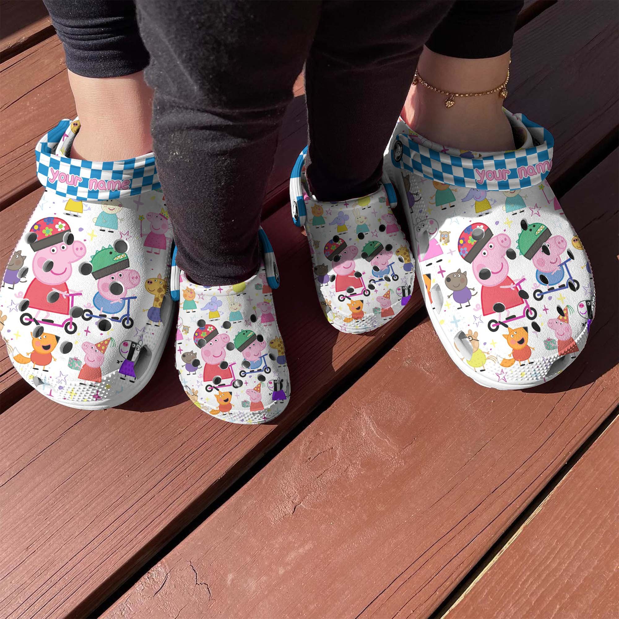 Merchidea Peppa Pig TV Series Crocs Crocband Clogs Shoes Comfortable For Men Women and Kids