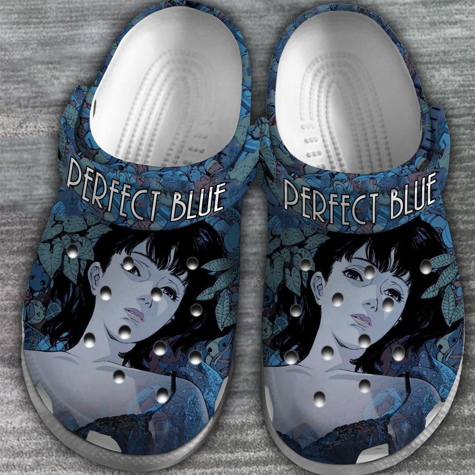 Merchidea Perfect Blue Anime Cartoon Crocs Crocband Clogs Shoes Comfortable For Men Women and Kids
