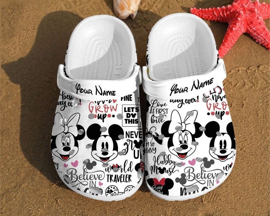 Merchidea Personalized Disney Pattern Mickey Mouse Unique Gifts For Fans Clog Shoes