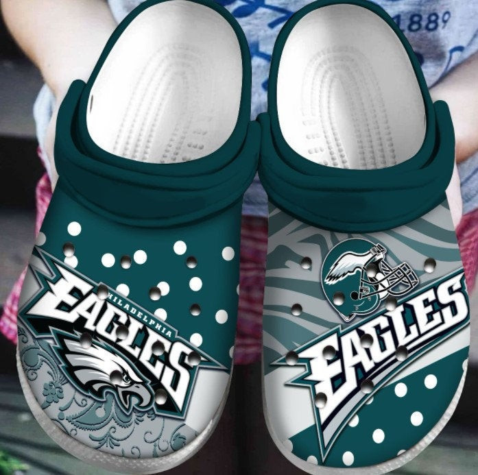 Merchidea Personalized Eagles Crocs Clog Custom Name Shoes