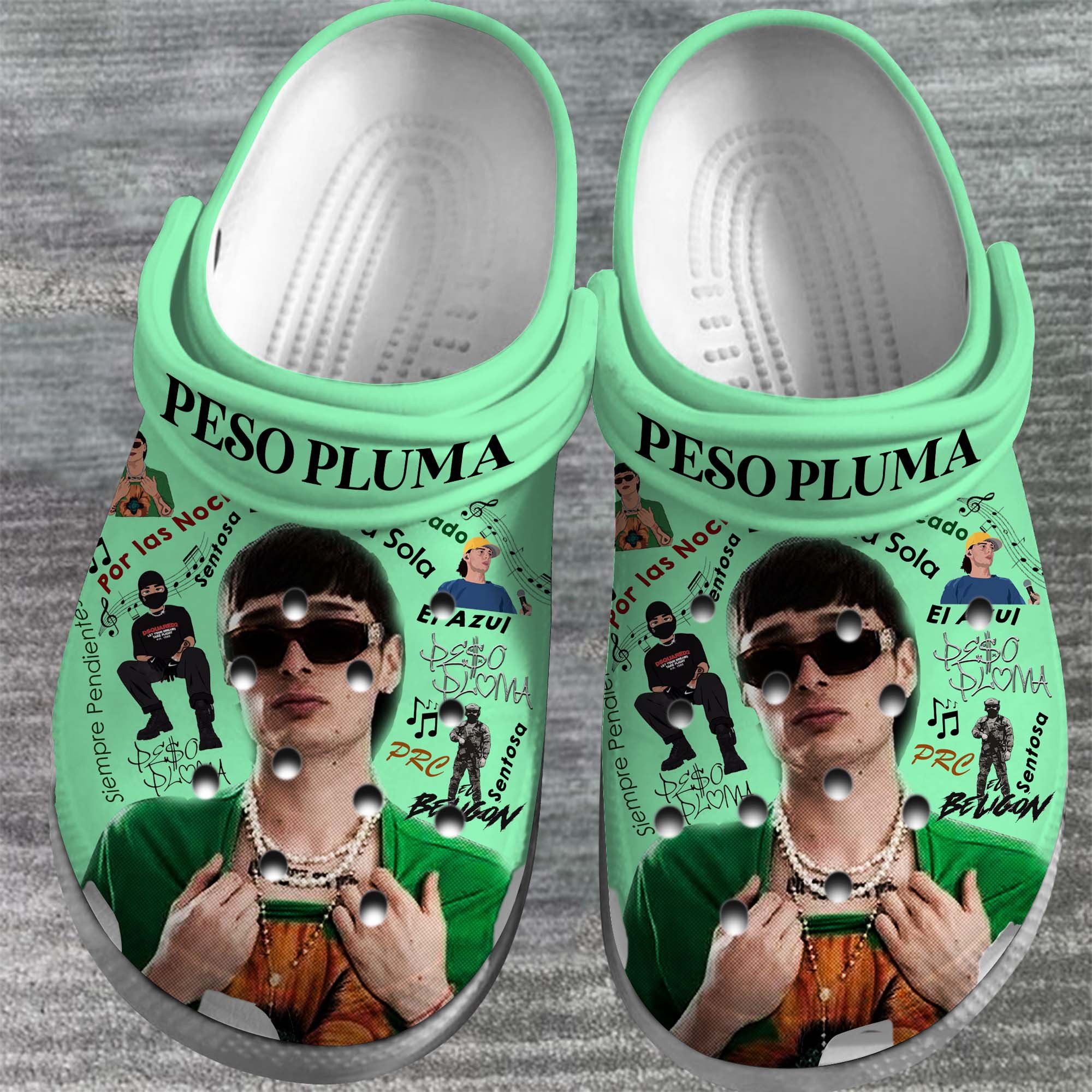 Merchidea Peso Pluma Singer Music Crocs Crocband Clogs Shoes Comfortable For Men Women and Kids
