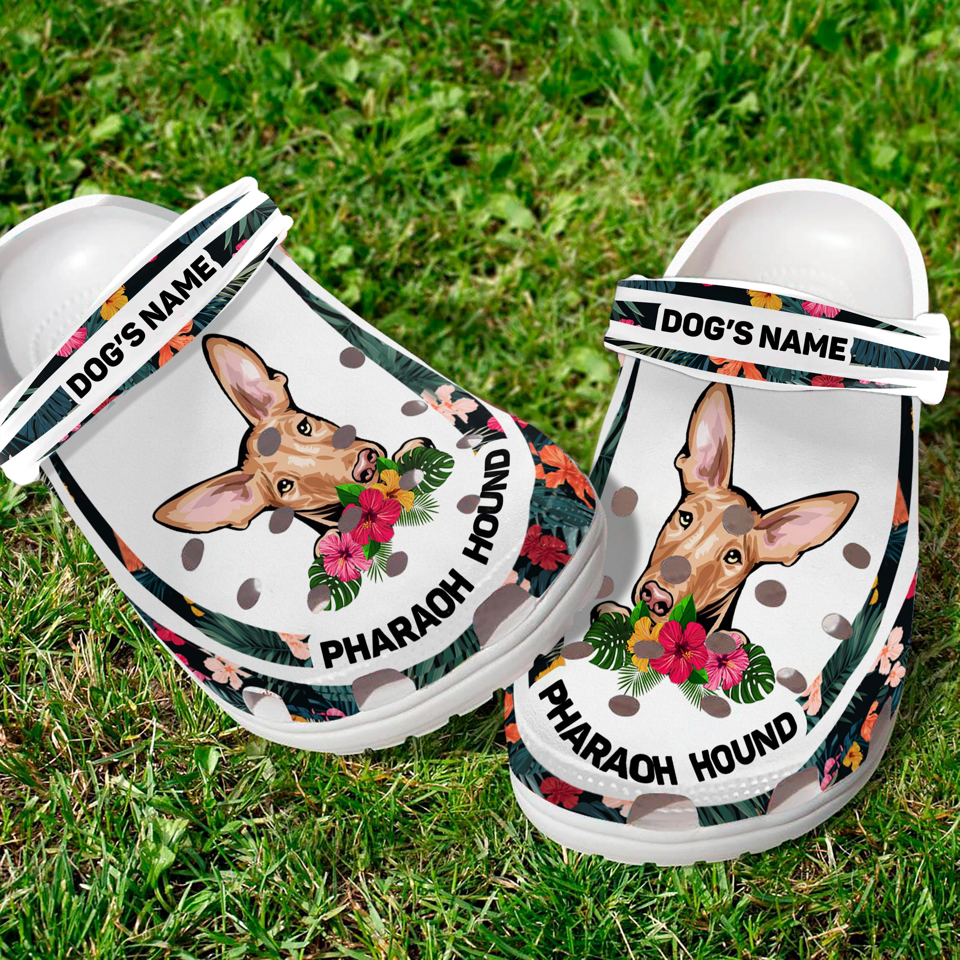 Merchidea Pharaoh Hound Dog Crocs Crocband Clogs Shoes Comfortable For Men Women and Kids