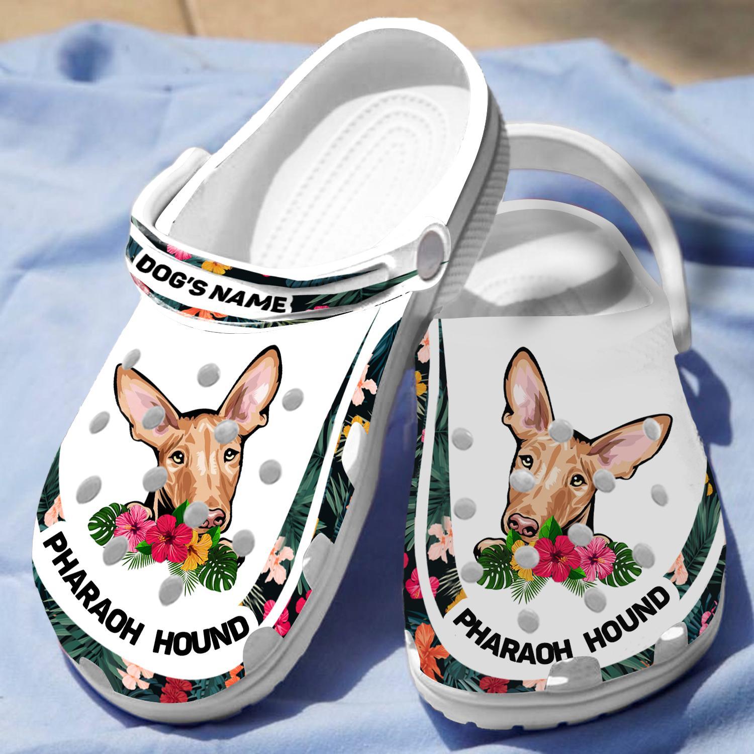 Merchidea Pharaoh Hound Dog Crocs Crocband Clogs Shoes Comfortable For Men Women and Kids
