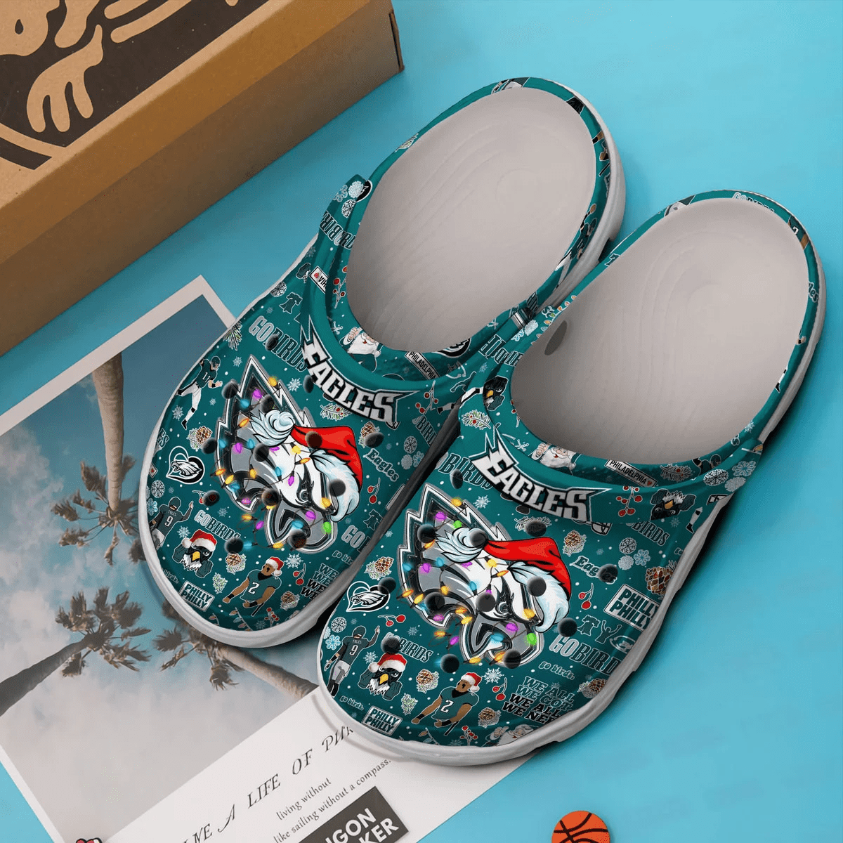 Merchidea Philadelphia Eagles NFL Crocs Crocband Clogs Shoes Comfortable For Men Women and Kids