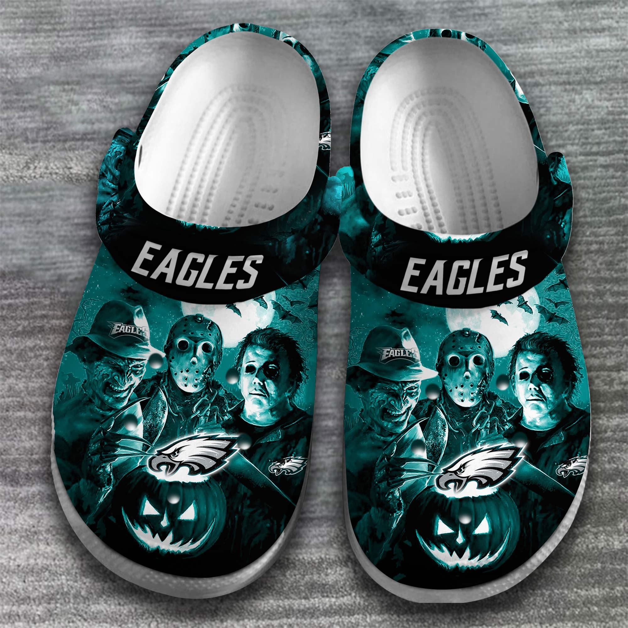 Merchidea Philadelphia Eagles NFL Sport Crocs Crocband Clogs Shoes Comfortable For Men Women and Kids