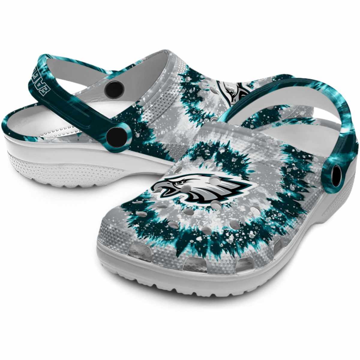 Merchidea Philadelphia Eagles NFL Sport Crocs Crocband Clogs Shoes Comfortable For Men Women and Kids
