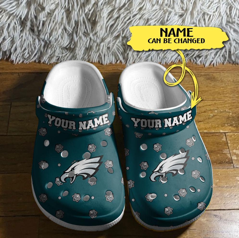 Merchidea Philadelphia Eagles NFL Sport Crocs Crocband Clogs Shoes Comfortable For Men Women and Kids