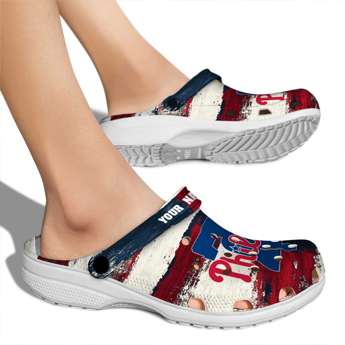 Merchidea Philadelphia Phillies MLB Sport Crocs Crocband Clogs Shoes Comfortable For Men Women and Kids