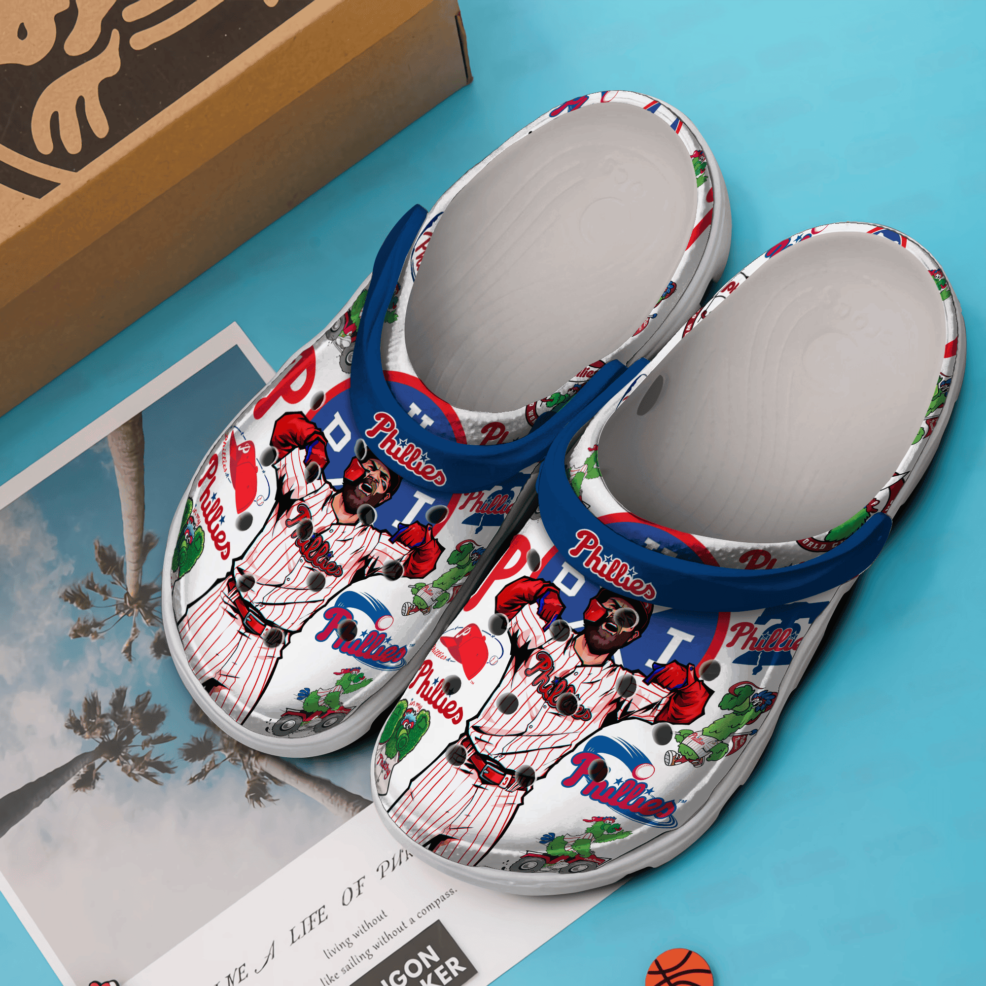 Merchidea Philadelphia Phillies MLB Sport Crocs Crocband Clogs Shoes Comfortable For Men Women and Kids