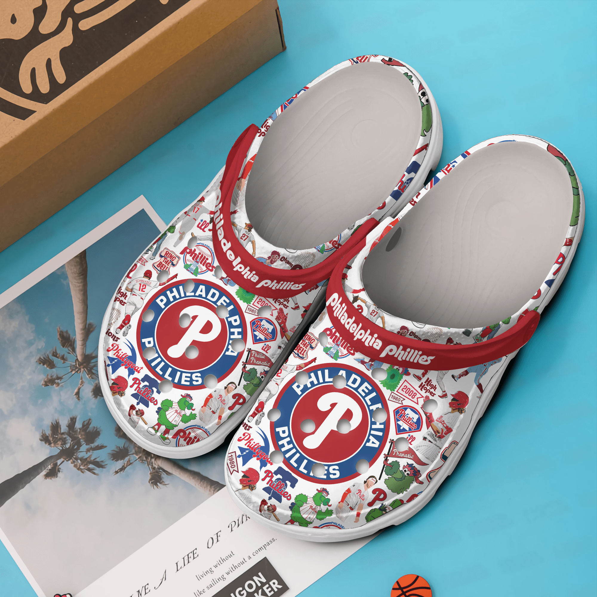 Merchidea Philadelphia Phillies MLB Sport Crocs Crocband Clogs Shoes Comfortable For Men Women and Kids