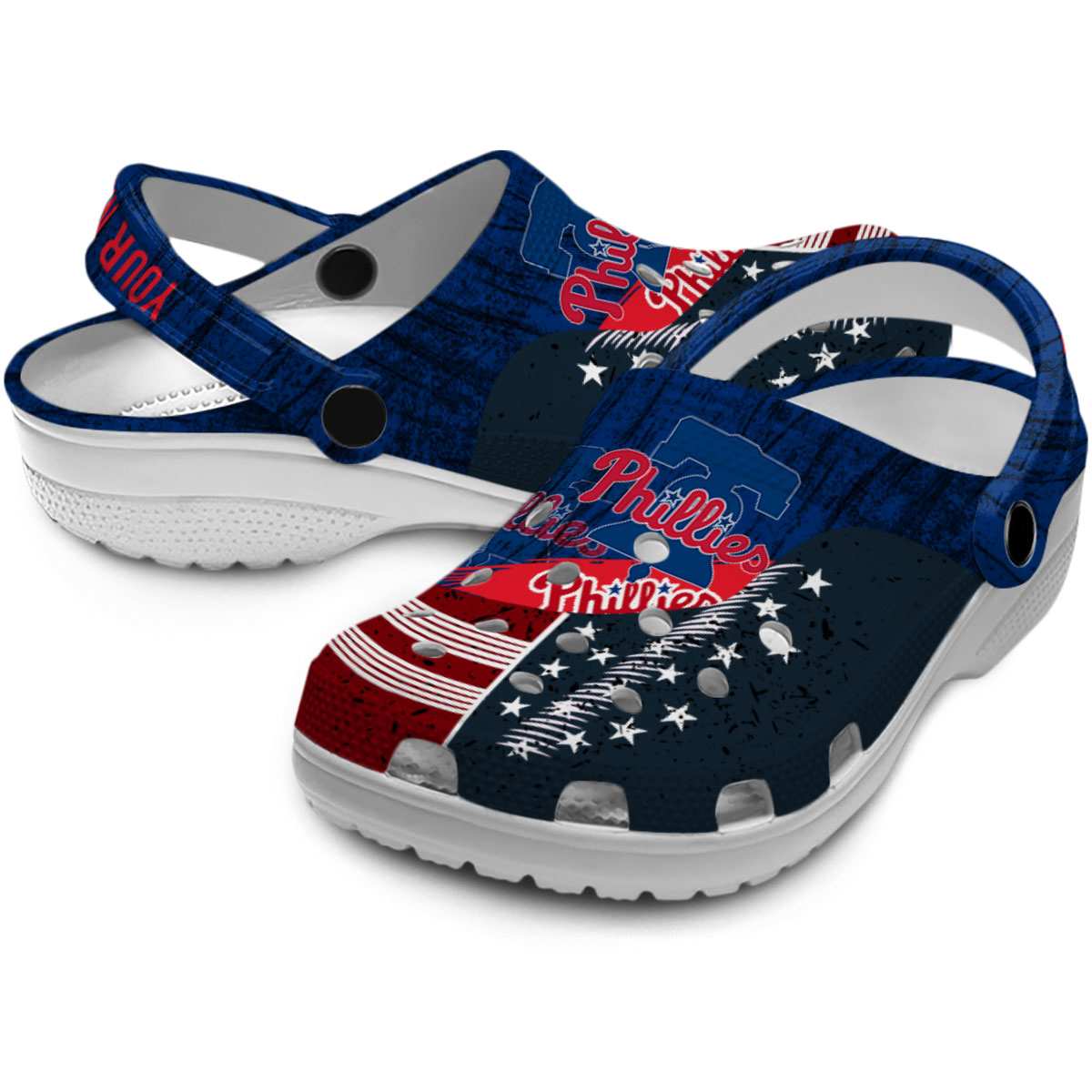 Merchidea Philadelphia Phillies MLB Sport Crocs Crocband Clogs Shoes Comfortable For Men Women and Kids