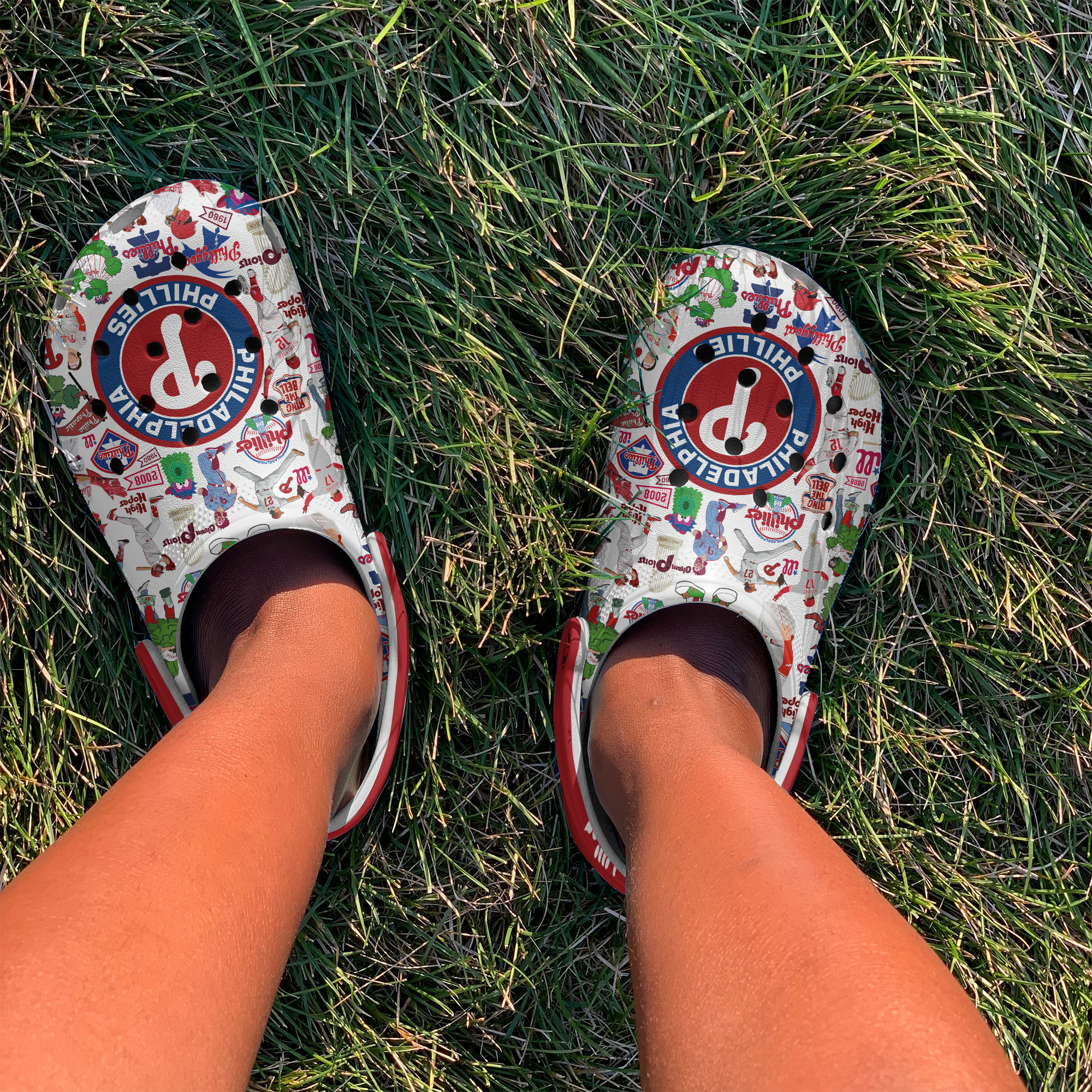 Merchidea Philadelphia Phillies MLB Sport Crocs Crocband Clogs Shoes Comfortable For Men Women and Kids