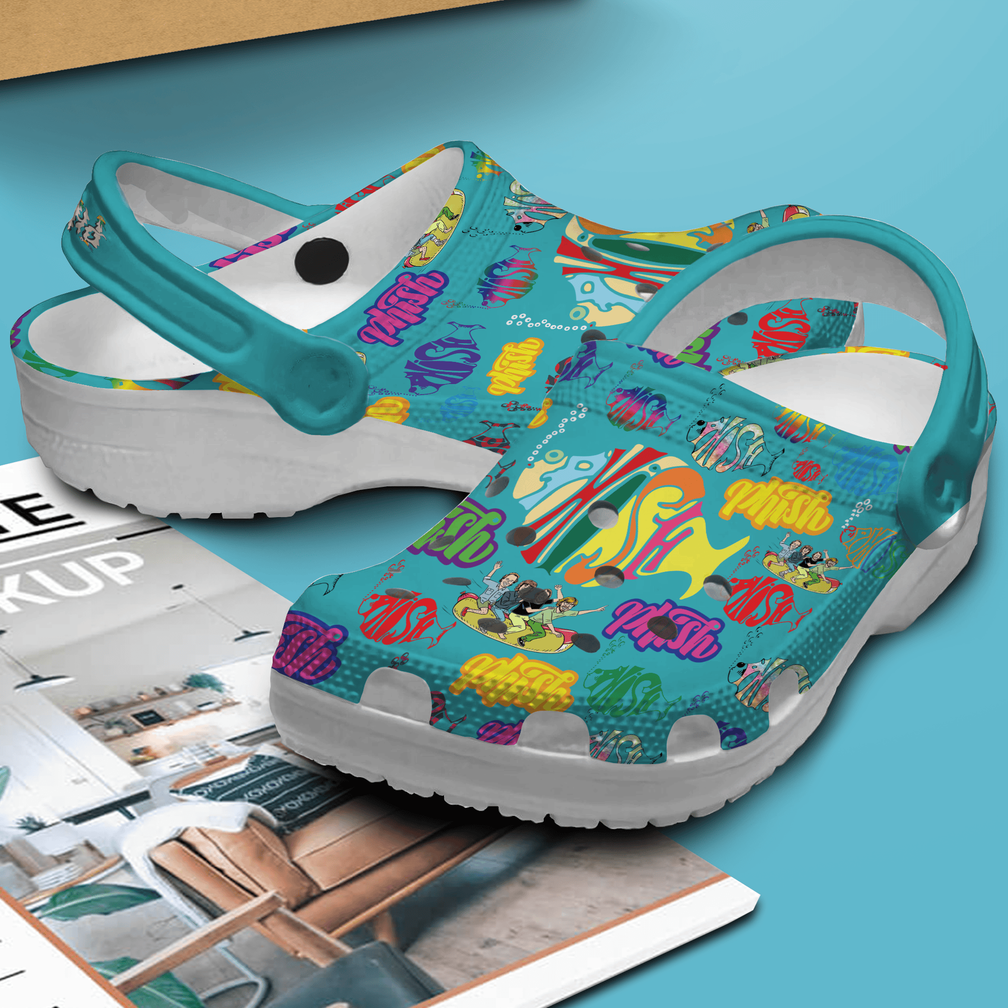 Merchidea Phish Music Crocs Crocband Clogs Shoes Comfortable For Men Women and Kids