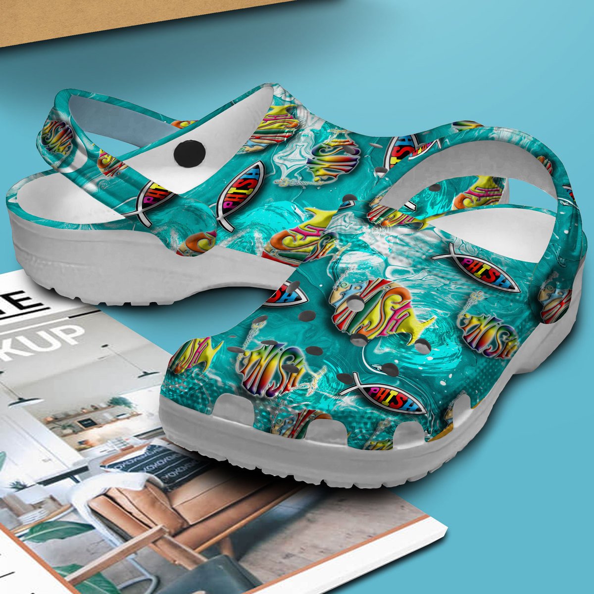 Merchidea Phish Rock Band Music Crocs Crocband Clogs Shoes Comfortable For Men Women and Kids