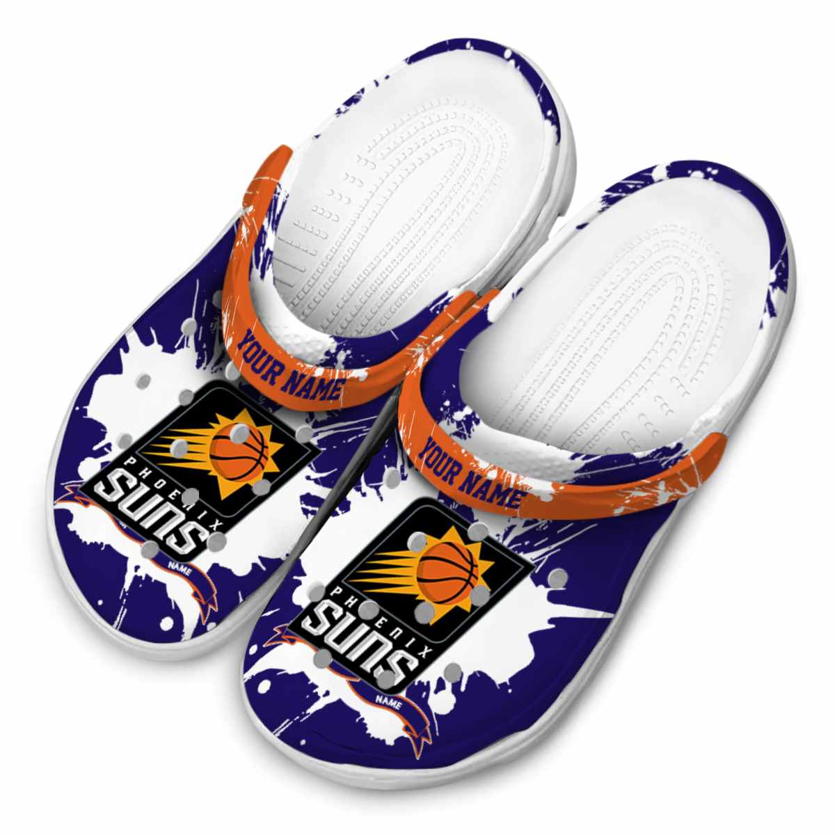Merchidea Phoenix Suns NBA Sport Crocs Crocband Clogs Shoes Comfortable For Men Women and Kids