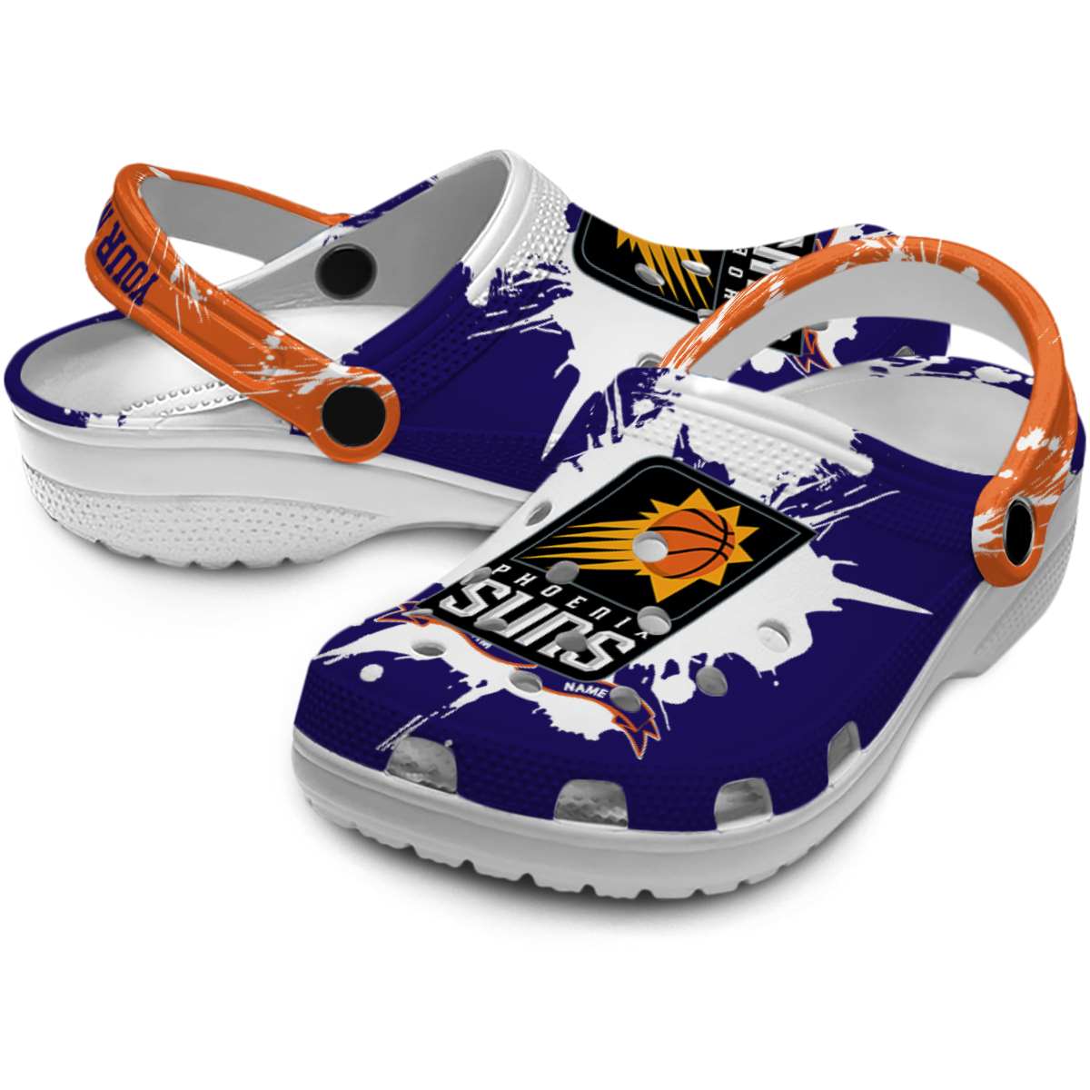 Merchidea Phoenix Suns NBA Sport Crocs Crocband Clogs Shoes Comfortable For Men Women and Kids